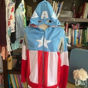 Marvel sweatshirt w hood and eyeholes size large